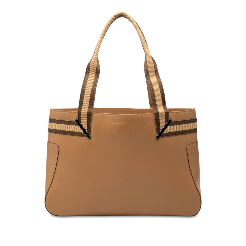 Pre-Loved Gucci Calfskin Web Handbag